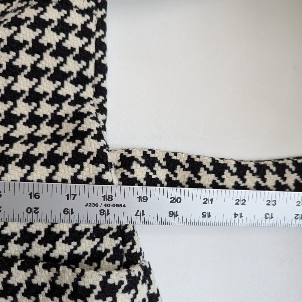 Michael Kors Women's Wool Coat Size 4 Black & White Trench Coat - Picture 9 of 13